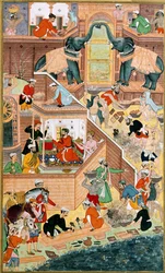 La costruzione del Palazzo di Fatehpur Sikri, dall
